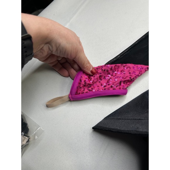 Weissman Dreamer 10503 Biketard Peplum Sequin Dance Costume in Plum Black Small - Picture 10 of 12